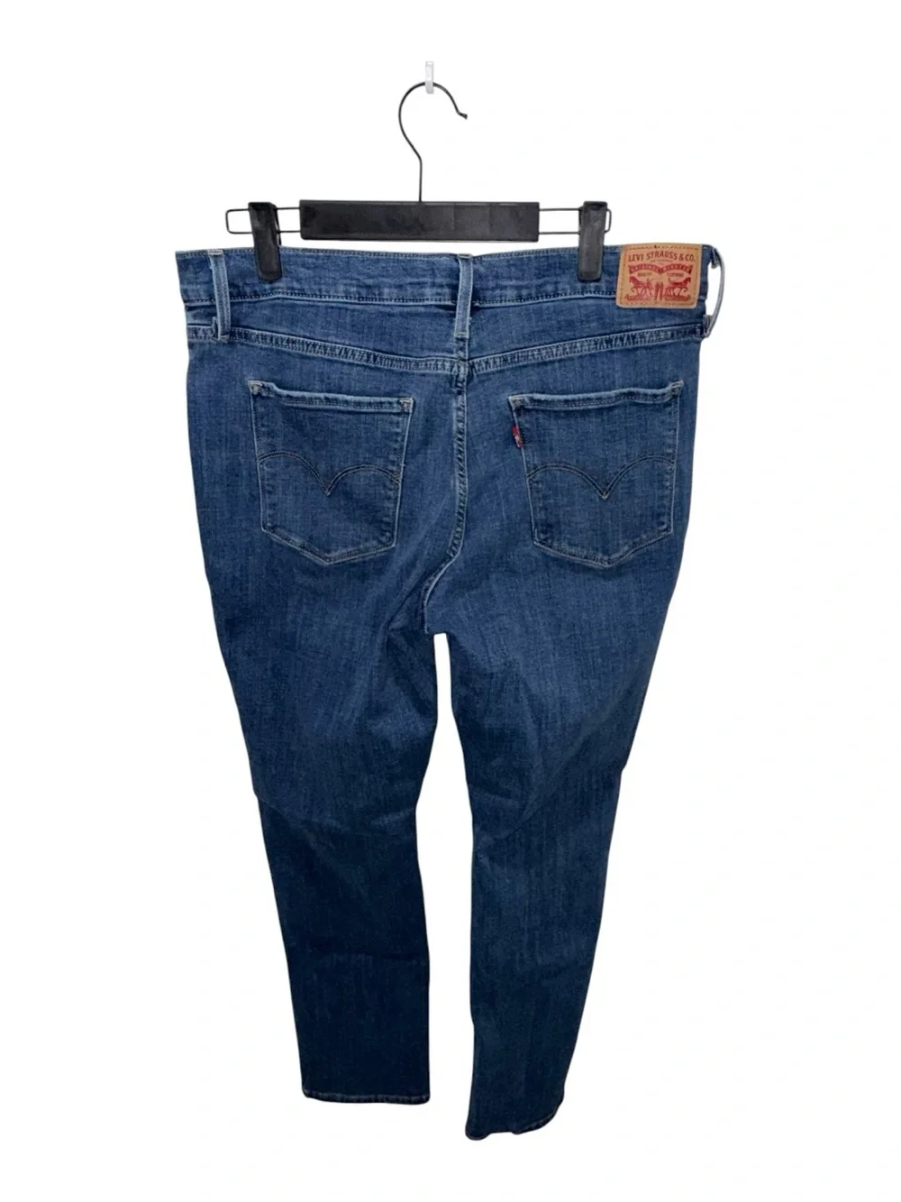 Levi’s Shaping Slim Straight Crop Jeans Women’s Size 32 Dark Wash Stretch